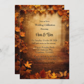 Herfst Sinaasappel Trees Rustiek Huwelijksfeest Kaart (Voorkant / Achterkant)