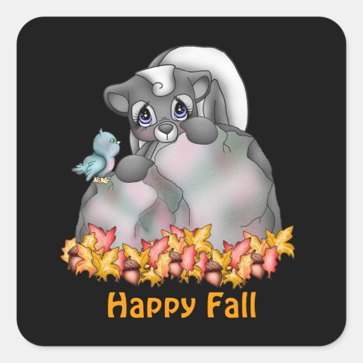 Herfst Skunk sticker (Voorkant)