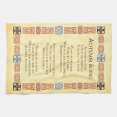 Herfst Song Thanksgiving gedicht met Border Towel Theedoek (Horizontaal)