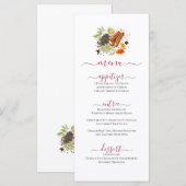 Herfst Specerijen Celebration Menu (Voorkant / Achterkant)