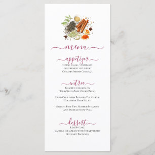Herfst Specerijen Celebration Menu