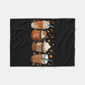 Herfst Speech Language Patholoog Coffee Pumpkin Ha Fleece Deken (Voorkant (Horizontaal))