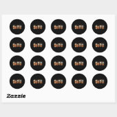 Herfst Speech Language Patholoog Coffee Pumpkin Ha Ronde Sticker (Vel)
