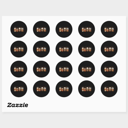 Herfst Speech Language Patholoog Coffee Pumpkin Ha Ronde Sticker (Vel)