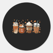 Herfst Speech Language Patholoog Coffee Pumpkin Ha Ronde Sticker (Voorkant)