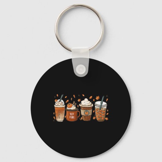 Herfst Speech Language Patholoog Coffee Pumpkin Ha Sleutelhanger (Voorkant)