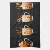 Herfst Spice Latte Keuken Handdoeken (Verticaal)