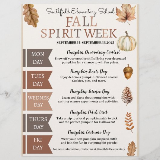 HERFST SPIRIT WEEK FLYER (Voorkant)