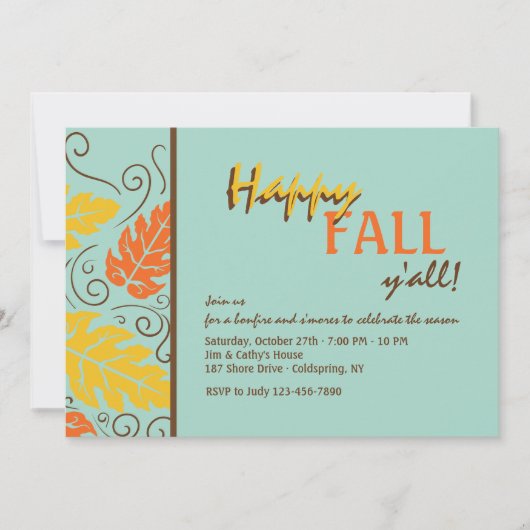 Herfst Splendor Invitation Kaart (Voorkant)