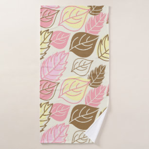 Herfst Splendor: Naadloos bladpatroon Badhanddoek