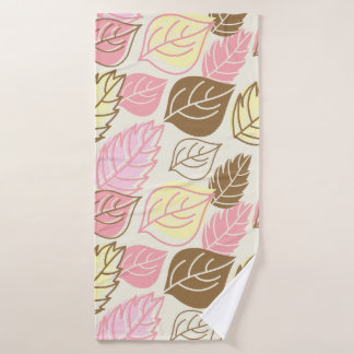 Herfst Splendor: Naadloos bladpatroon Badhanddoek