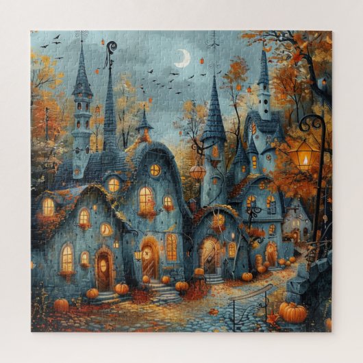 Herfst stadsgezicht puzzel (Verticaal)