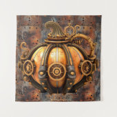 Herfst Steampunk Pompoen Tapestry Wandkleed (Voorkant)