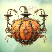 Herfst Steampunk Pumpkin Window Cling Raamsticker (Vel 3)
