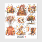 Herfst Stickers Custom-Cut Vinyl Sticker (Vel)