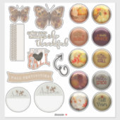 Herfst Stickers | Seizoensgebonden Scrapbook Stick (Vel)