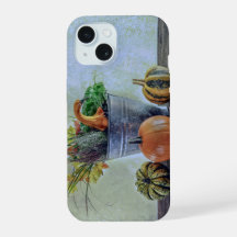 Herfst stilleven met pompoenen, bloemen