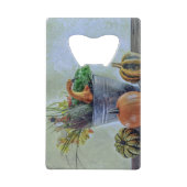 Herfst stilleven met pompoenen, bloemen kredietkaart flessenopener (Voorkant)