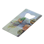 Herfst stilleven met pompoenen, bloemen kredietkaart flessenopener (Voorkant Gekanteld)