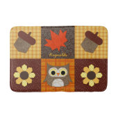 Herfst Stof Collage Gepersonaliseerde Badmat (Voorkant)