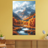Herfst Stream Canvas Afdruk (Insitu (Woonkamer))