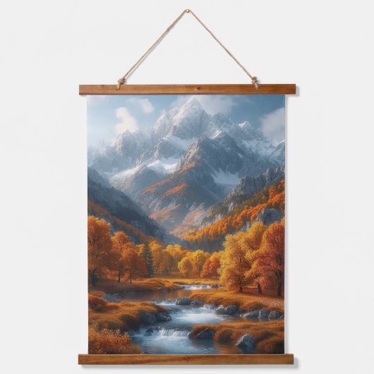 Herfst Stream Hangend Wandkleed (Voorkant)