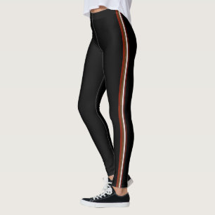 Herfst streep patroon jogger broek leggings