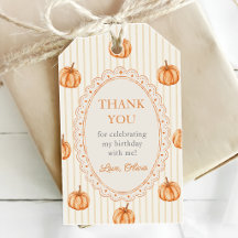 Herfst Strepen Kleine Pompoen Baby Shower
