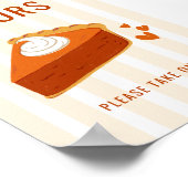 Herfst Stripes Little Cutie Pie Favoriet Tafelblad Poster (Hoek)