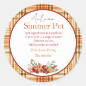Herfst Sudderend Potpourri Kit Label (Voorkant)