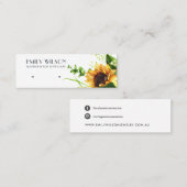 HERFST SUNFLOWER AUTUMN STUD EARRING DISPLAY CARD MINI VISITEKAARTJE (Voorkant / Achterkant)