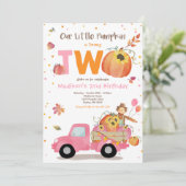 Herfst Sunflower Pumpkin Birthday Pumpkin Patch Kaart (Staand voorkant)