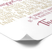 Herfst Sunflower Unplugged Wedding Poster (Hoek)