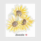 Herfst Sunflower Vinyl Sticker (Vel)