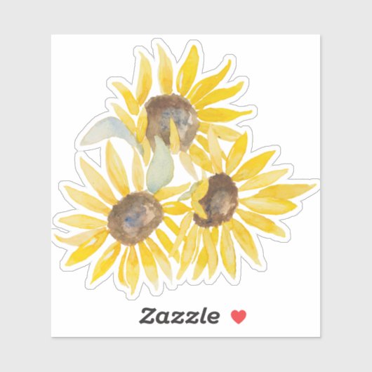 Herfst Sunflower Vinyl Sticker (Vel)