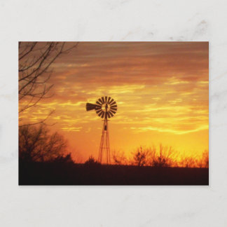 Herfst Sunset Briefkaart