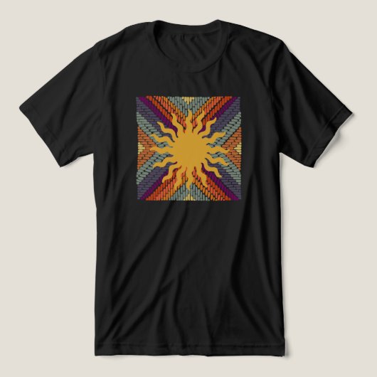 Herfst Sunshine Mosaic Tri-Blend Shirt (Design voorkant)