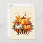 Herfst Sweet Herfst Briefkaart (Voorkant / Achterkant)