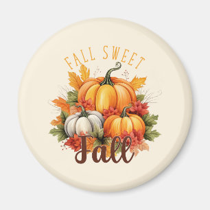 Herfst Sweet Herfst - Herfstpompoenen & bladeren Magneet