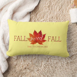 Herfst Sweet Herfst Red Autumn Maple Leaf Sierkuss Kussen