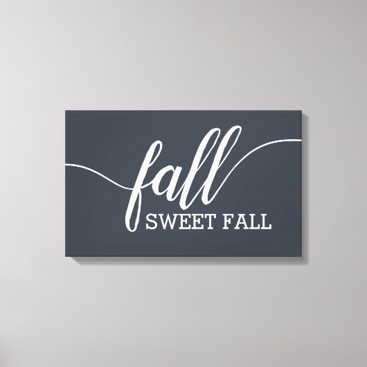 Herfst Sweet Herfst Script Canvas Afdruk (Voorkant)