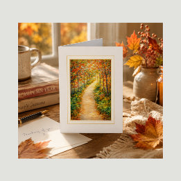 Herfst Sympathiekaart – Ik denk aan je