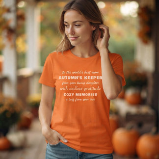 Herfst T-shirt voor moeder, dochter naar moedershi
