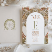 Herfst Tafelnummers  Art Nouveau bruiloft