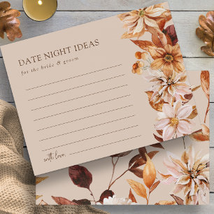 Herfst Tan Bladeren Date Night Ideeën Kaart