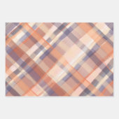 Herfst tartan plaid beige sinaasappel pruim check inpakpapier vel (Voorkant 3)
