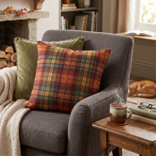 Herfst Tartan Plaid - Oogst Roestig Kussen