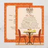 Herfst Tea Party Uitnodiging (Voorkant / Achterkant)