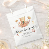 Herfst Teddybeer Baby shower Bedankzakje (Geknipt)