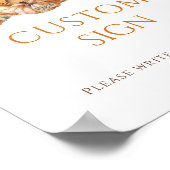 Herfst Teddybeer met pompoen Baby shower Custom Poster (Hoek)